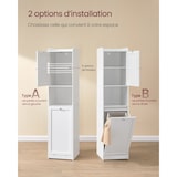 thumbnail of Helloshop26 - Armário de banheiro com cesto de roupa suja armário alto para armazenamento bolsa interna removível com alças 12_0006487