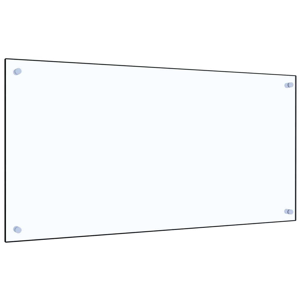 DELUKE® Küchenrückwand Glas - 100x50cm Transparent Wandverklediung Küche Wandschutz Spritzschutz Herdspritzschutz Glasplatte Rückwandküche Küchenwand