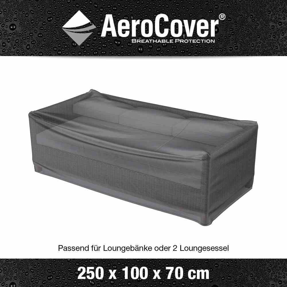 AEROCOVER  AeroCover Atmungsaktive Schutzhülle für Loungebänke 250x100xH70 cm