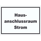 thumbnail of Hausanschlussraum Strom Schild mit Text HAR waagerecht A5 Rückseite selbstklebend