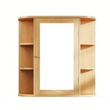 thumbnail of COSTWAY Armário com espelho para casa de banho, 4 compartimentos e 6 prateleiras abertas,  66 x 17 x 63 cm (natural)