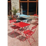 thumbnail of Conjunto de 2 cadeiras de aço Bolero dobrável vermelho GH555