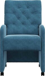 thumbnail of vidaXL Esszimmerstühle mit Rollen 2 pcs Blau 58 x 67 x 97 cm Samt