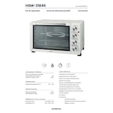 thumbnail of INFINITON MiniHorno HSM-31B46, 45 Litros, 2000 W, Temporizador, Blanco