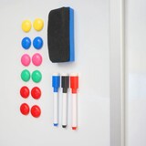 thumbnail of Whiteboard HWC-C85b, met uitschuifbaar bord Magneetbord Memobord Prikbord, mobiel oprolbaar incl. accessoires, 167x186cm