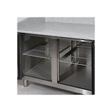 thumbnail of Banco pizzeria refrigerato con n° 2 porte EN 60x40 e vetrinetta portagusti per 7 bacinelle GN 1/4