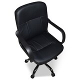 thumbnail of Poltrona da ufficio PC116P in ecopelle nero e base cromata