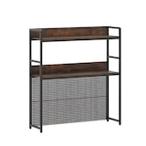 thumbnail of Estante de escritorio COSTWAY, estructura metálica, estante de mesa con tablero perforado, estante de escritorio para monitores de 32 pulgadas