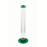 thumbnail of Medial International contenitore per rifiuti differenziati in metallo e policarbonato 270x270x1000 mm  di colore trasparente e verde
