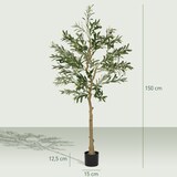 thumbnail of HOMCOM olivo artificial 150 cm planta artificial decorativa grande árbol artificial de interior con 32 aceitunas decoración para hogar oficina verde