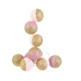 thumbnail of Guirlande lumineuse boules pailletées 10 leds (Lot de 2) rose, doré The Home Deco Light