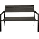 thumbnail of tectake Banc de jardin Line 2 places en aluminium 128 x 59 x 88cm - gris foncé - 403546