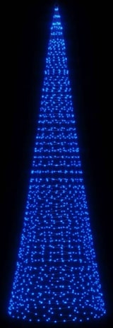 thumbnail of vidaXL LED-Weihnachtsbaum für Fahnenmast 1534 LEDs Blau 500 cm
