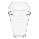 thumbnail of 50x BIO Trinkbecher 300ml + Domdeckel C-Loch stapelbar aus Biokunststoff