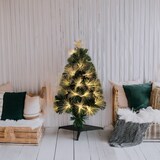 thumbnail of WellHome - Albero di Natale in fibra ottica con 90 luci LED bianco caldo e stella 47x47x90cm