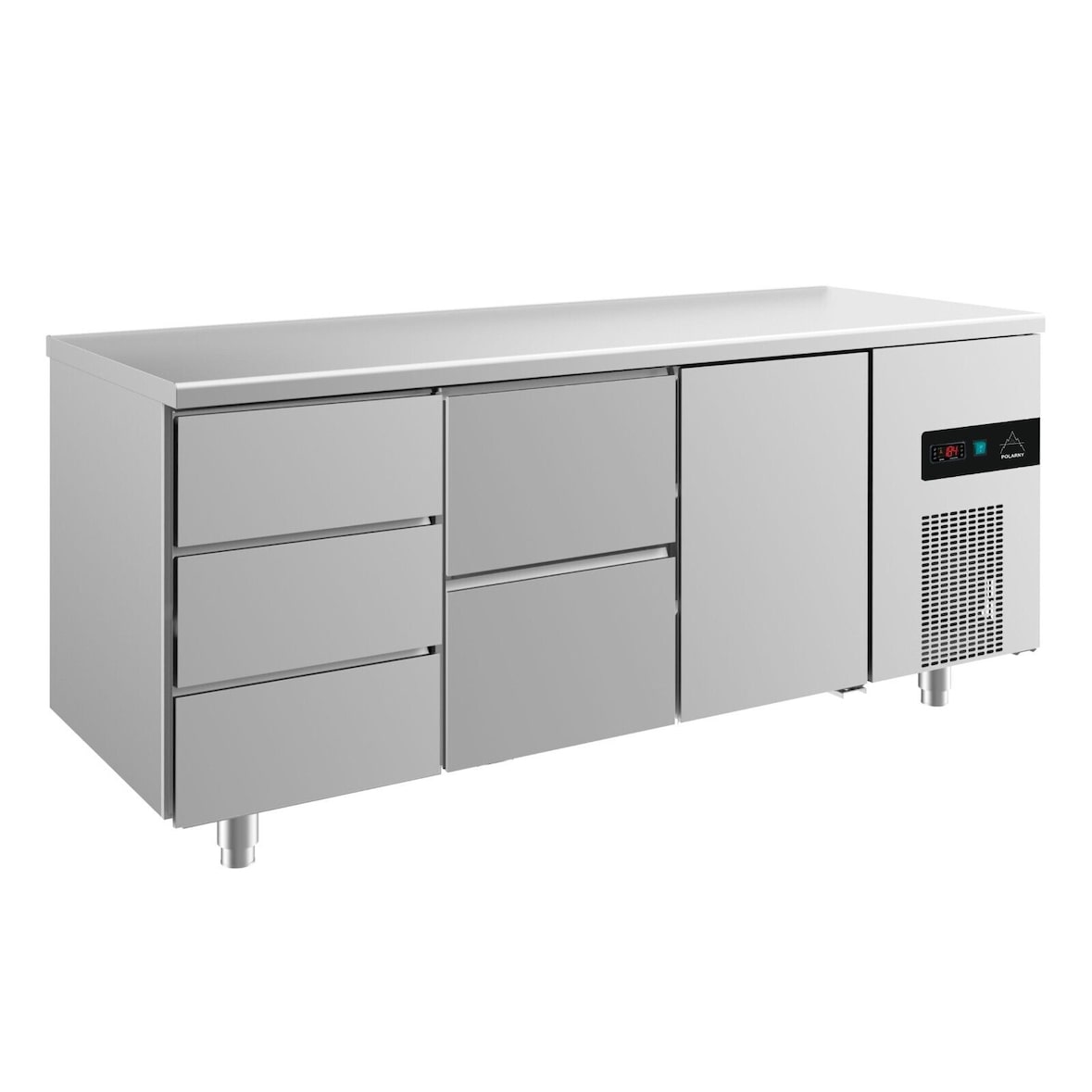 Gastro Kühltisch 1 Tür 5 Schubladen Umluftkühlung 1865x700x850mm -2/+8°C 474L