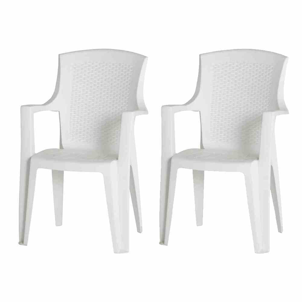 Pro Garden Eden SET 2x Stapel Sessel weiß