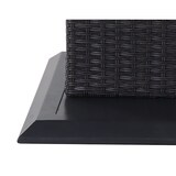 thumbnail of Tarrington House Malin in hoogte verstelbare tafel, polyrattan/glas, steeneffect, 131 x 76 cm, rechthoekig, grijs