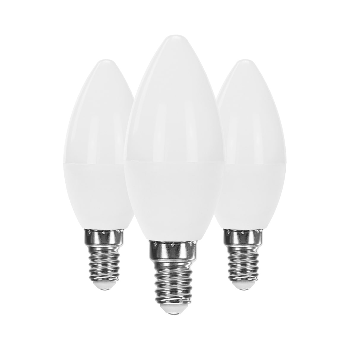 Pacote de 3 lâmpadas LED vela E14 6W Equi.40W 470lm 02162