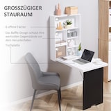 thumbnail of Wandschreibtisch Klapptisch 60x95x147 cm mit 5 Fächern Schreibtafel Wandmontage platzsparend MDF Schwarz