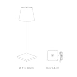 thumbnail of Lámpara de mesa LED recargable y regulable Zafferano - Poldina Pro Ocre - 2,2 W 2200-2700-3000 K