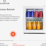 thumbnail of Brooklyn 30 Mini-Kühlschrank Glastür LED Ablage Weiß