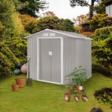 thumbnail of HATTORO S100 Metall Gerätehaus XL Geräteschuppen Garten Schuppen Gartenhaus Hellgrau