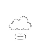 thumbnail of LED Neonlicht WOLKE Neonschild Leuchtfigur USB Batterie H: 23cm blau