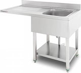 thumbnail of Plonge 1 bac à droite 120 x 60 cm - Etagère basse - Inox - Equipementpro
