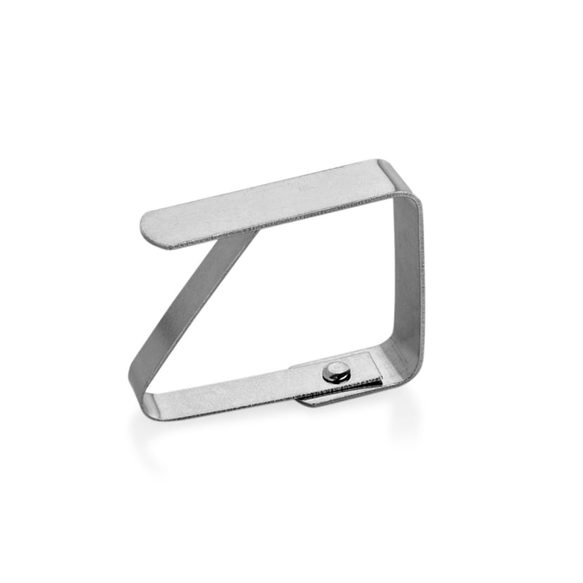 Eva fermatovaglie acciaio inox in conf. 100 pz
