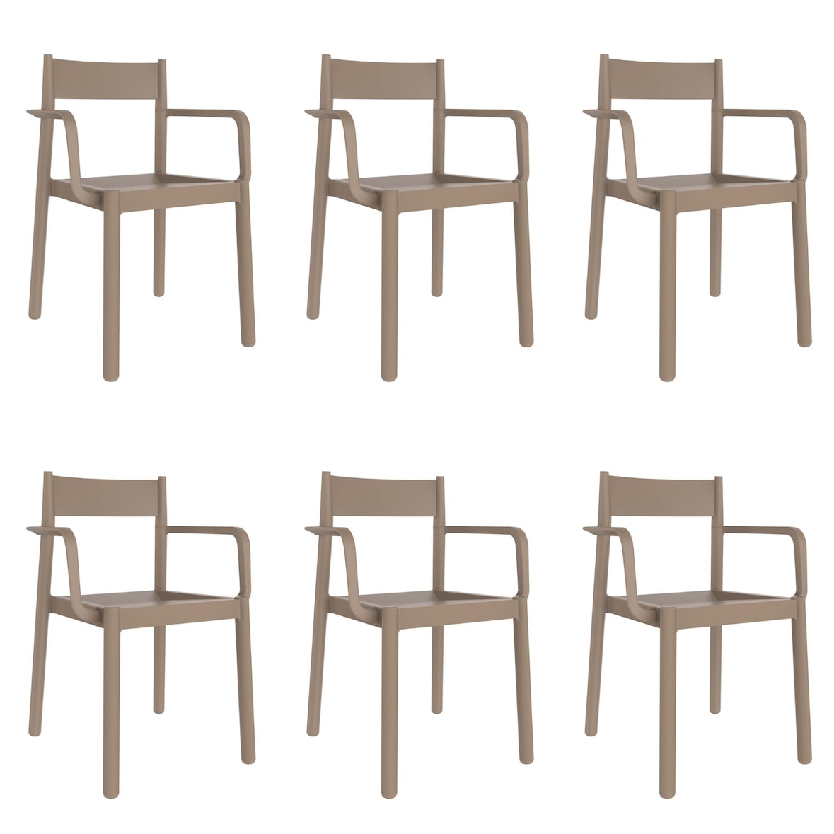 garbar DANNA Set 6 Silla Con Brazos Interior, Exterior Arena