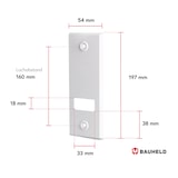 thumbnail of BAUHELD Rollladen Gurtwickler Abdeckplatte 160mm 6 Stück