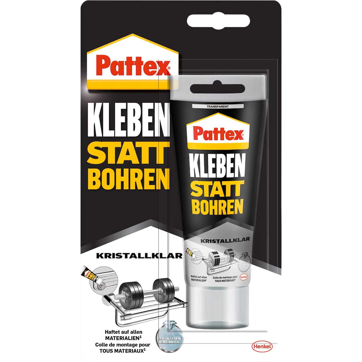 Pattex Universalkleber Kleben statt Bohren Kristallklar PKBC1 90g