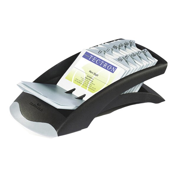 Durable 2413 23 Visitenkartenkartei VISIFIX® DESK VEGAS, metallic silber