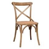 thumbnail of Sedia con braccioli Thonet in frassino, finitura bianca anticata, seduta in paglia di Vienna, elegante e resistente