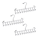 thumbnail of Relaxdays Gürtelhalter 3er Set, Metall, platzsparend, 12 Haken, Krawatten, Schals & Gürtel, Krawattenhalter, silber