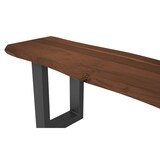 thumbnail of SAM® Sitzbank Baumkante 200 cm nussbaum massiv Akazie schwarz