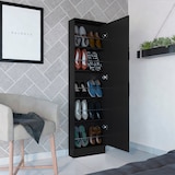 thumbnail of Zapatero de pared leto xl en Melamina, con espejo , 170 cm  X 46.99 cm  X 18.99 cm  , Negro