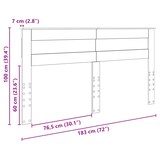 thumbnail of vidaXL Kopfteil Schwarz Eichen-Optik 180 cm Holzwerkstoff