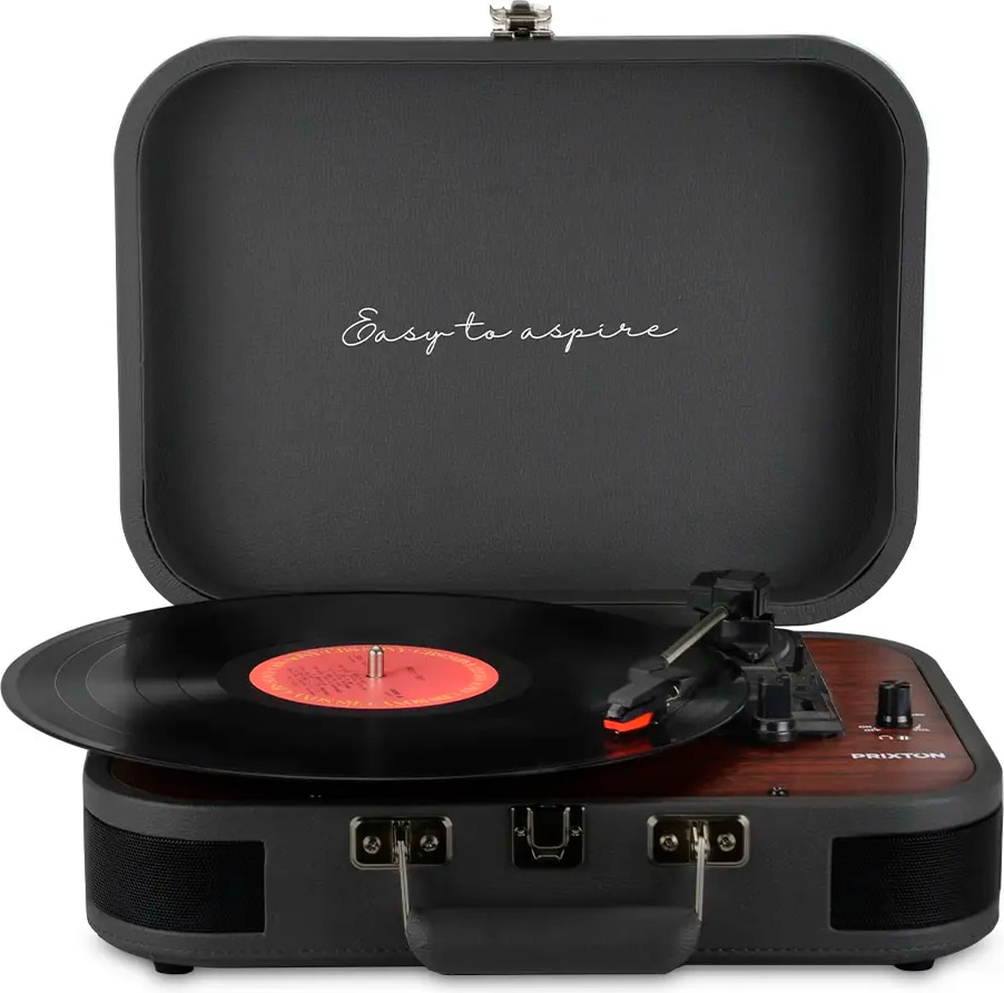 Tocadiscos Bluetooth Vc600 Prixton Reproductor Y Convertidor De Vinilos - Gris Oscuro