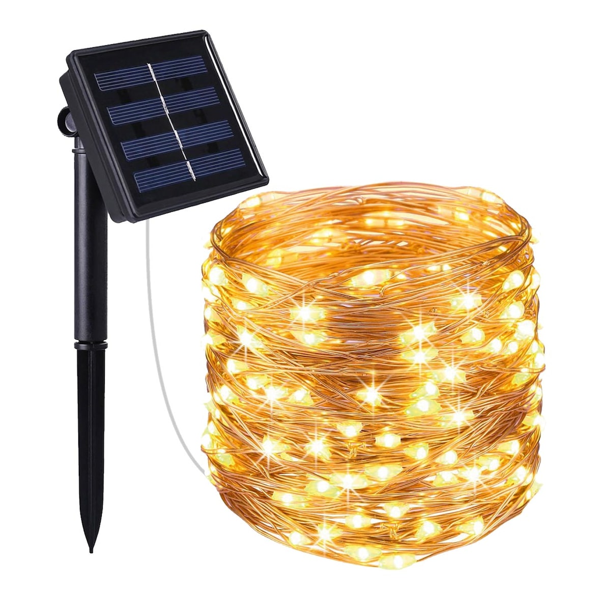 Guirlande lumineuse solaire 100 micro leds 11,5M Cuivre Lumisky