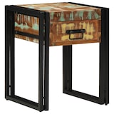 thumbnail of vidaXL Bijzettafel met lade 40x40x50 cm massief gerecycled hout zwart