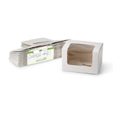 thumbnail of greenbox - Patisserie Boxen 13 x 11 x 8 cm, Zellulose-Fenster, weiß, 400 St.
