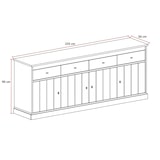 thumbnail of Matelpro - Buffet/bahut contemporain 225 cm chêne clair Valeria - Moderne & Design -Chêne clair -  -Types de portes: Battantes