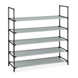 thumbnail of Relaxdays XL Schuhregal Stecksystem, 5 Ebenen, für 20 Paar Schuhe, Stoff Schuhständer, HxBxT: 90,5 x 87,5 x 30 cm, grau