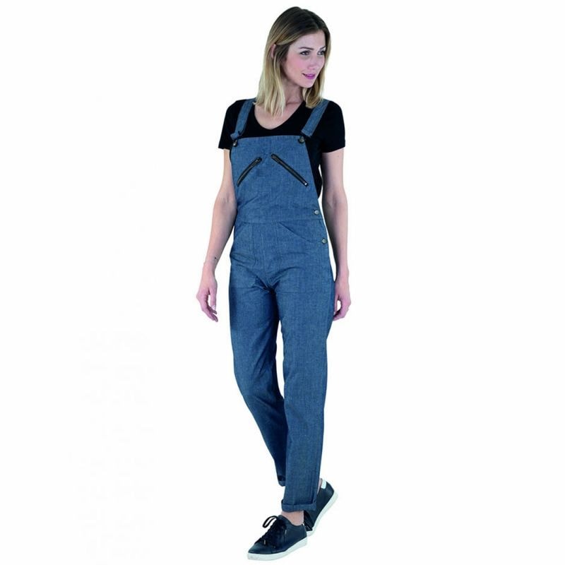 Lafont - Salopette de travail bleu jean pour femmes SOPHIE #5D9CEC Taille 38