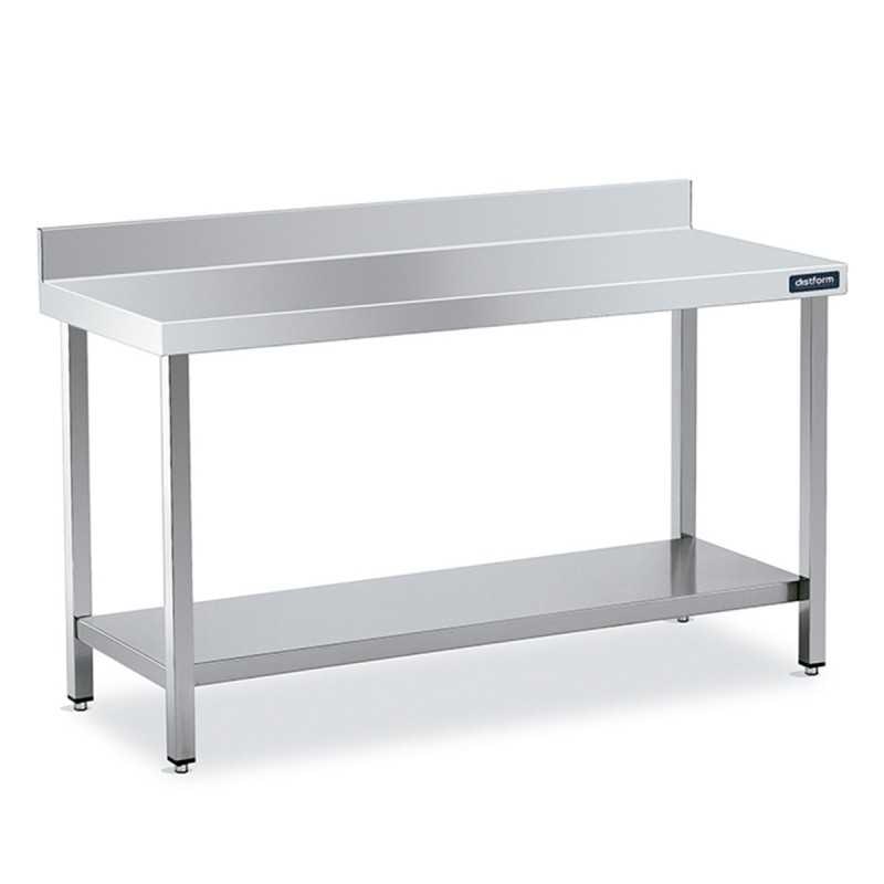 Mesa MURAL Acero Inox 200x60 CON ESTANTE