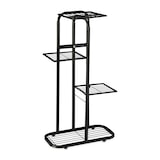 thumbnail of Relaxdays Blumentreppe Metall, 4-stufige Blumenetagere, draußen & drinnen, HBT 81 x 44 x 24,5 cm, Pflanzenregal, schwarz