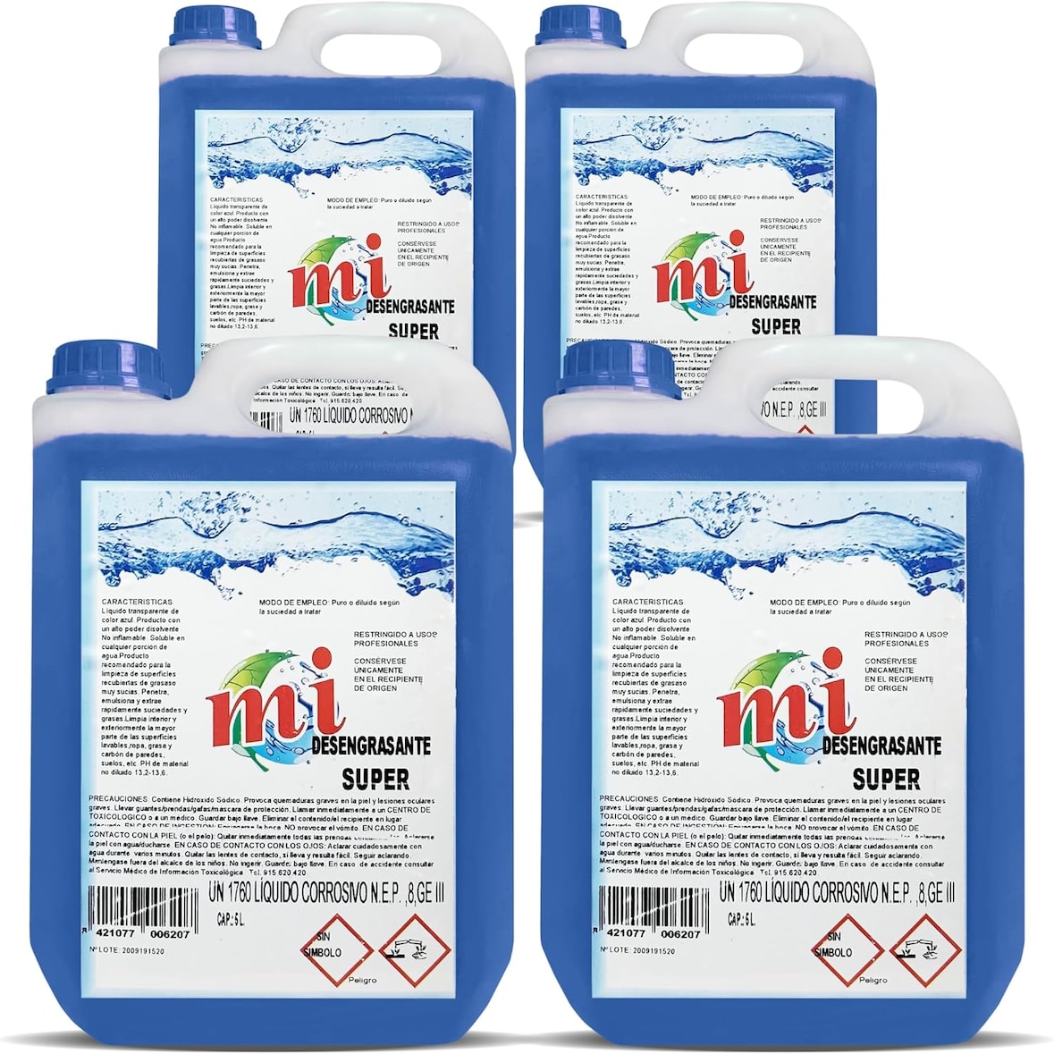 Desengrasante Concentrado Super Eficaz | 20 Litros | Desengrasante Industrial Quitagrasas, Cocinas, Motores, Maquinaria, Suelos Industriales, Talleres