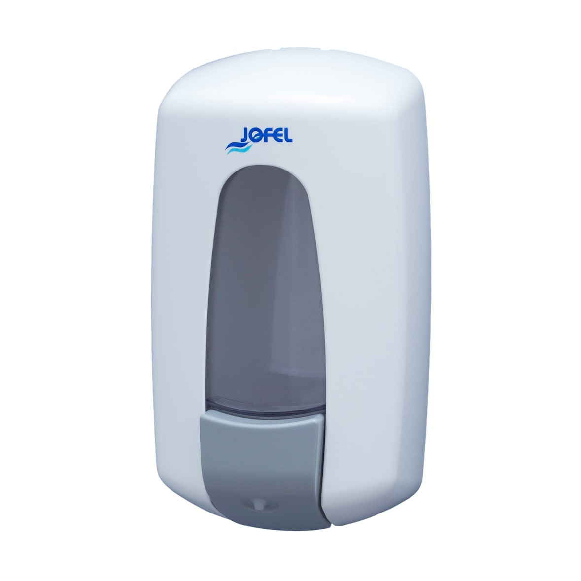 Jofel - Dosificador de Jabón Líquido para Pared, Recargable con Capacidad para 0.9L, Válvula Anticorrosión y Antigoteo, Aitana AC70000, Blanco
